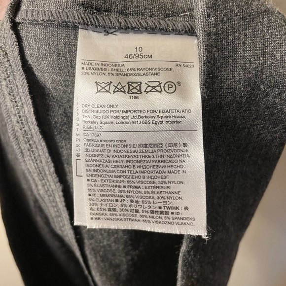 🔥 Banana Republic | Gray Ponte Knit Cap Sleeve Sheath Dress 10 - Picture 9 of 9